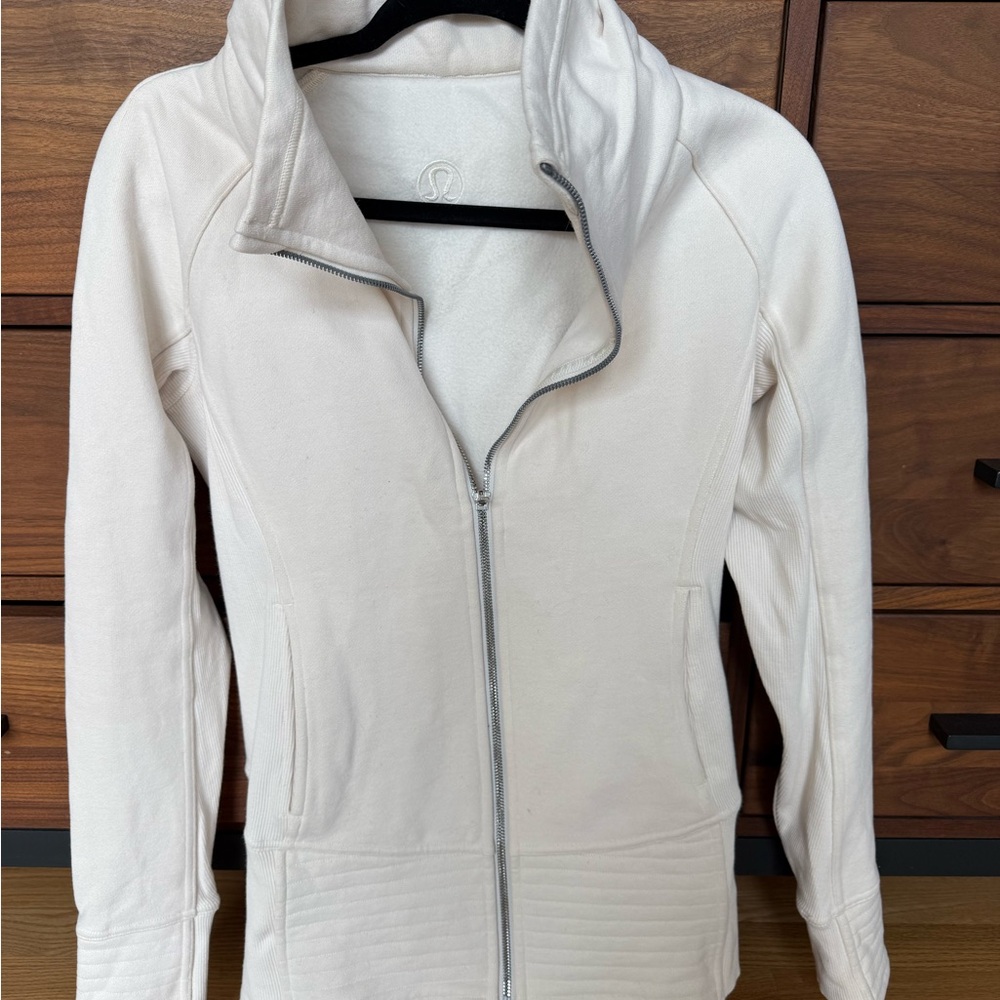 lululemon athletica Cream Zip-Up Jacket